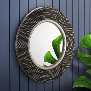 ADAGIO ROUND STUDDED WALL MIRROR
