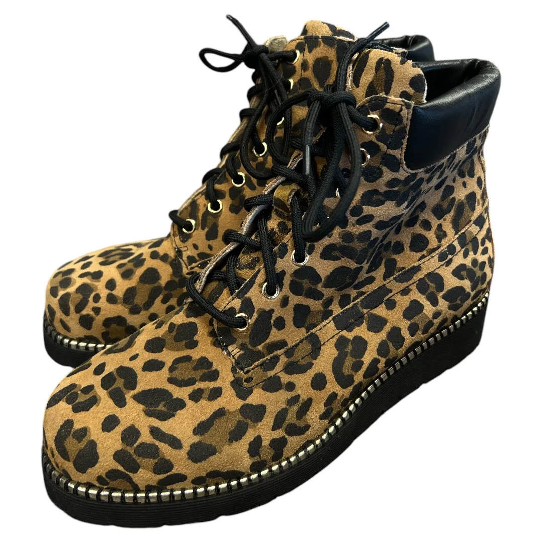 Boots Combat By Vaneli In Animal Print, Size: 8