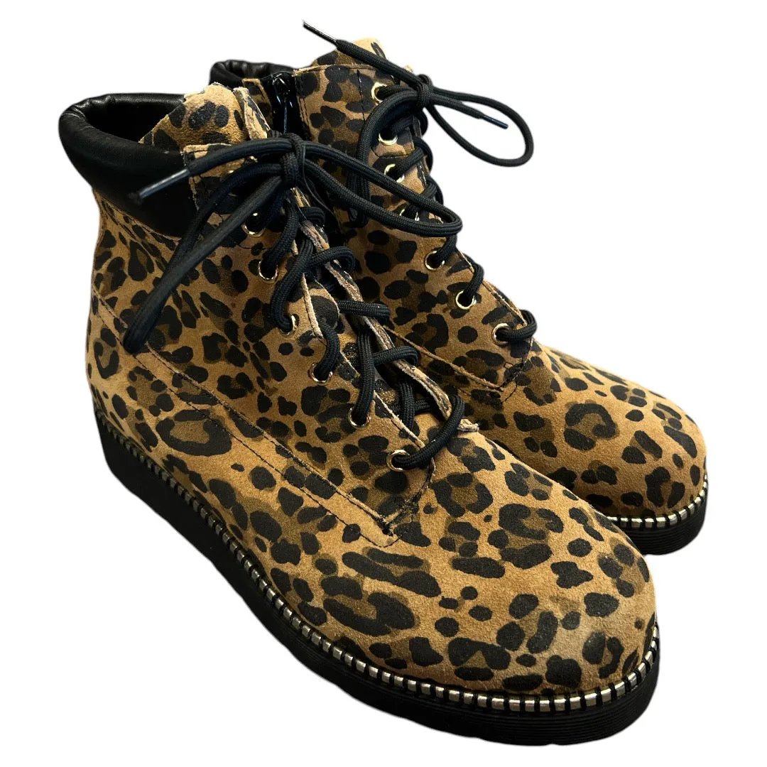 Boots Combat By Vaneli In Animal Print, Size: 8