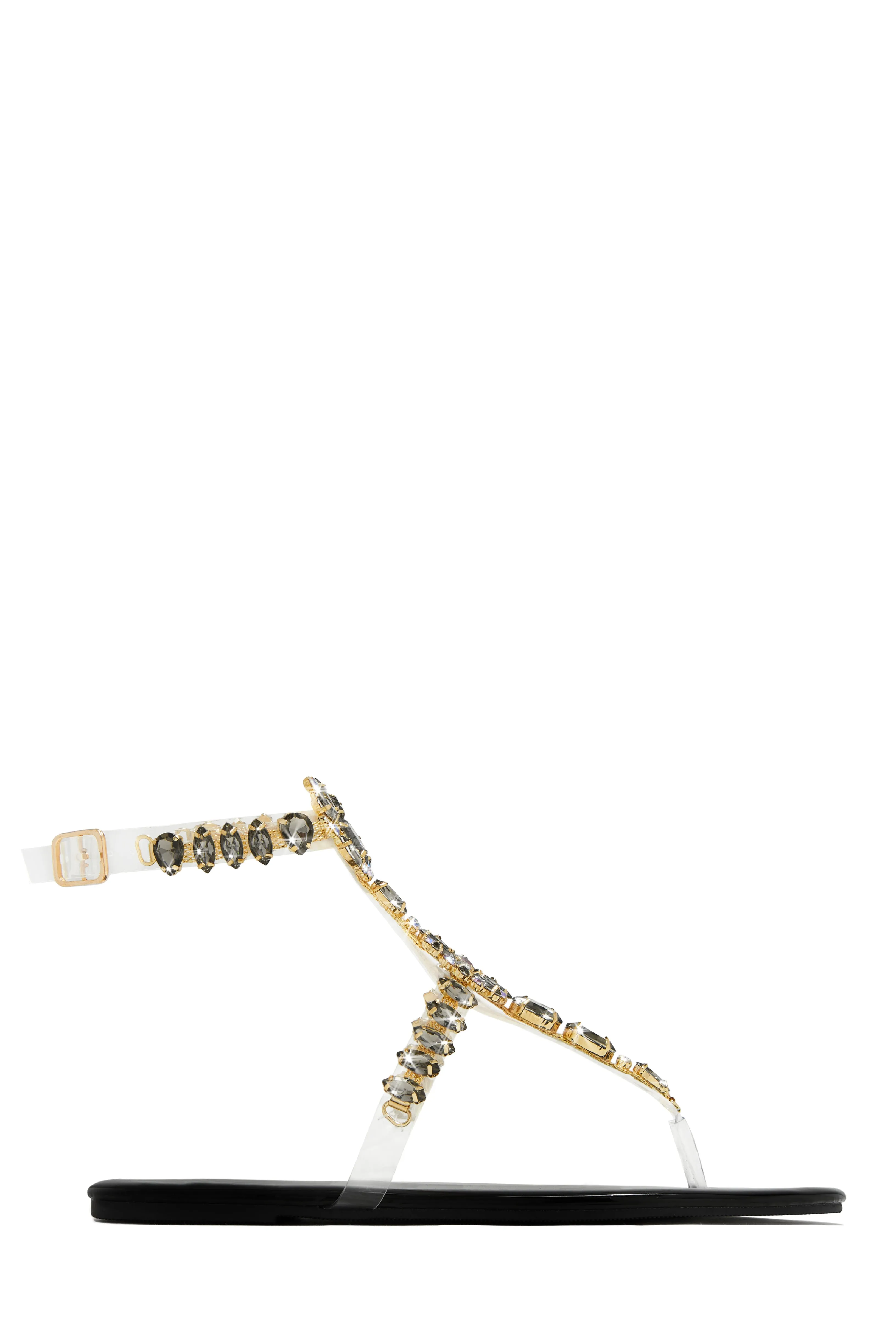 Caicos Resort Embellished Ankle Strap Sandals - Black