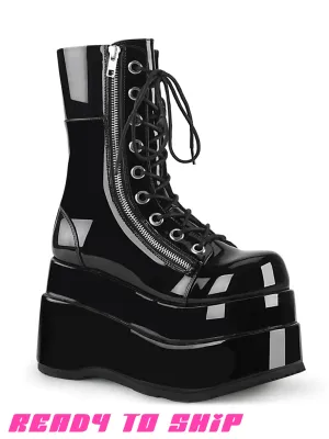 DEMONIA BEAR 265 PLATFORM BOOTS - PATENT