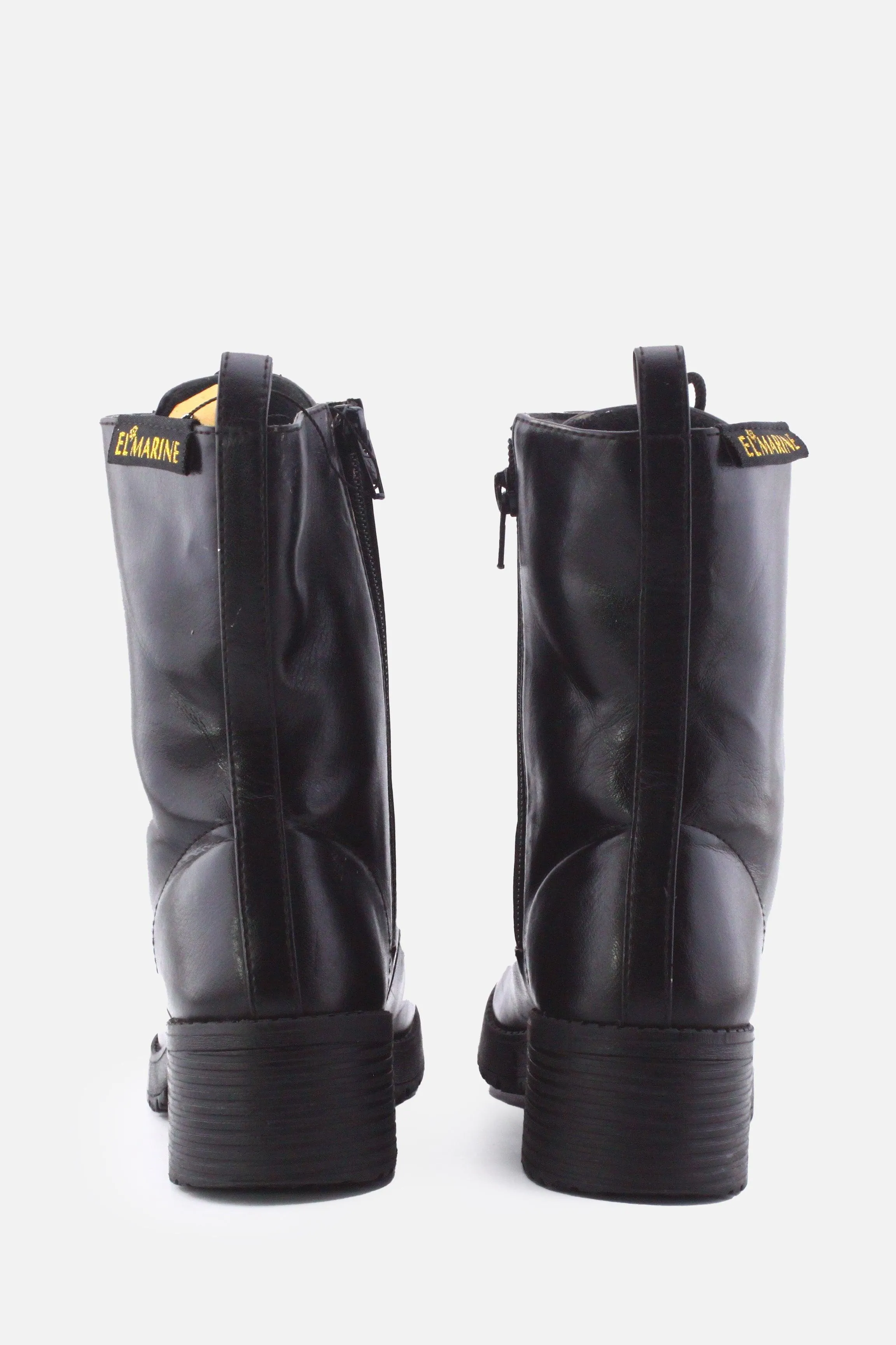 EL Marine Zipper Laces Combat Boots | 100% Authentic Leather