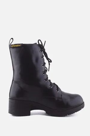 EL Marine Zipper Laces Combat Boots | 100% Authentic Leather