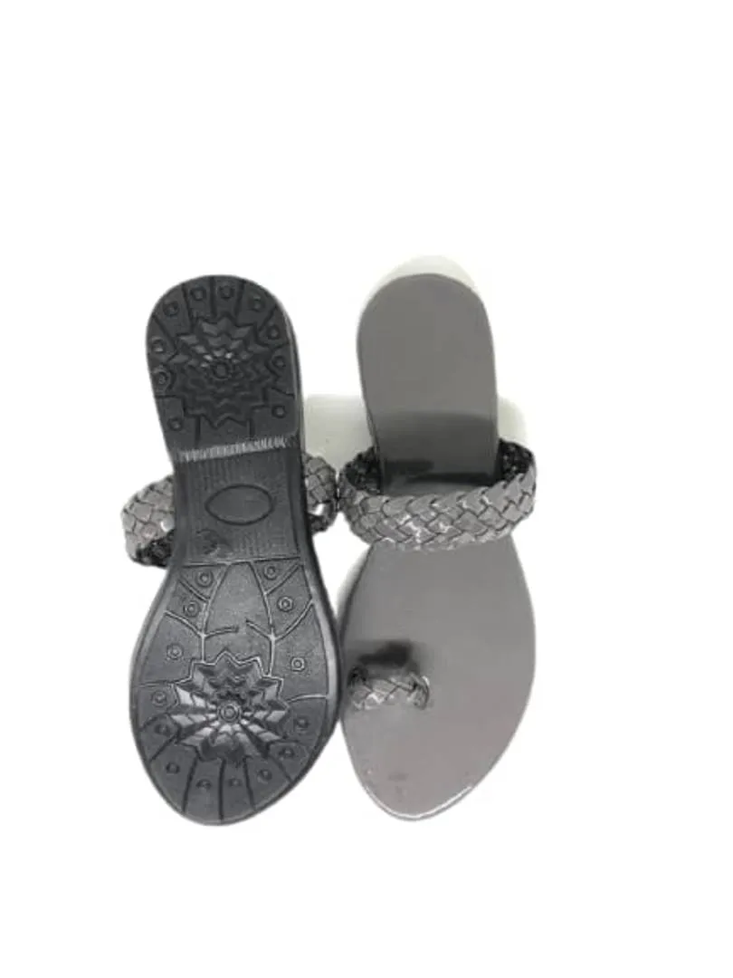Grey Synthetic Fashion Flats