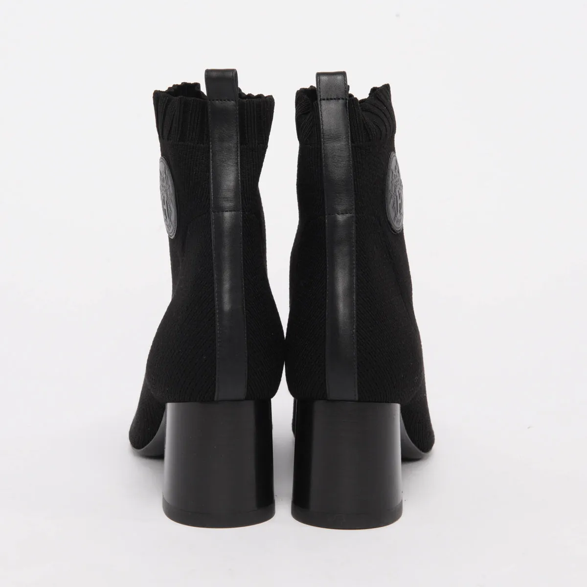 Hermes Black Knitted Volver 60 Sock Boots 38