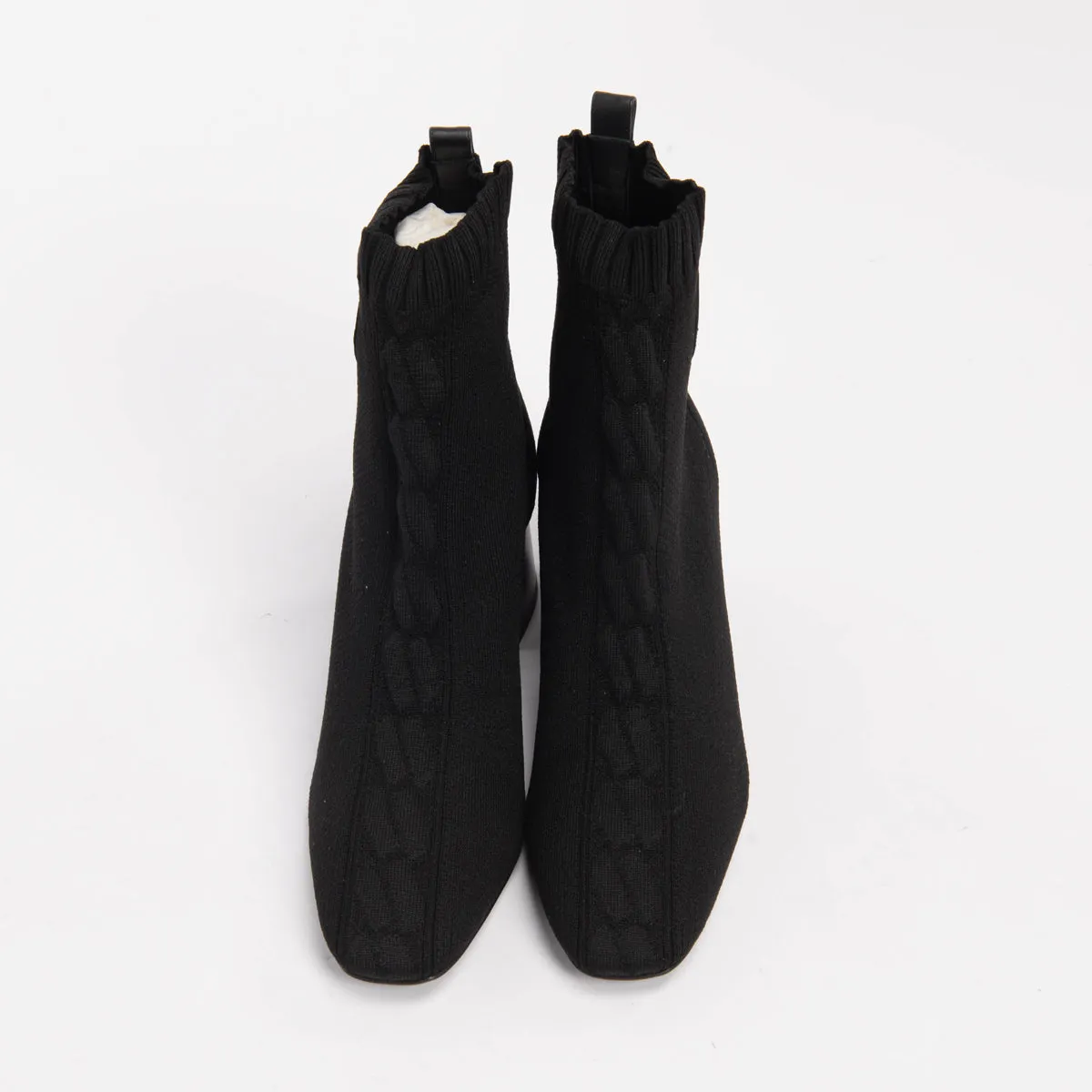 Hermes Black Knitted Volver 60 Sock Boots 38