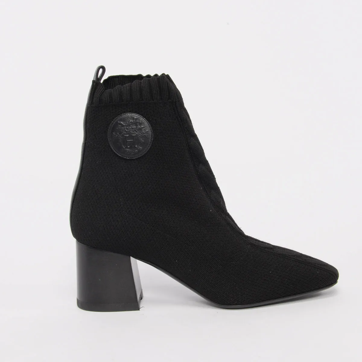 Hermes Black Knitted Volver 60 Sock Boots 38