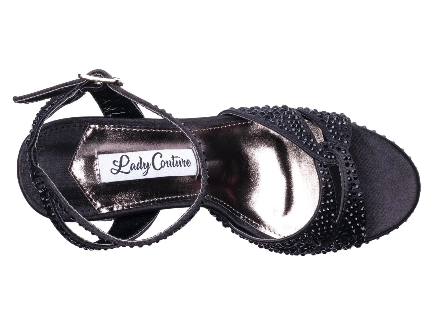 Lady Couture Doll Platform Sandals, Silver