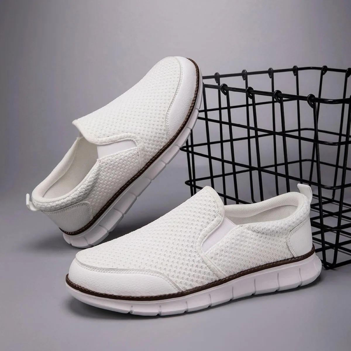 Mens Shoes Slip On Loafers Boat Walking Casual Shoes Non-Slip Lightweight Breathable Fashion Trainers