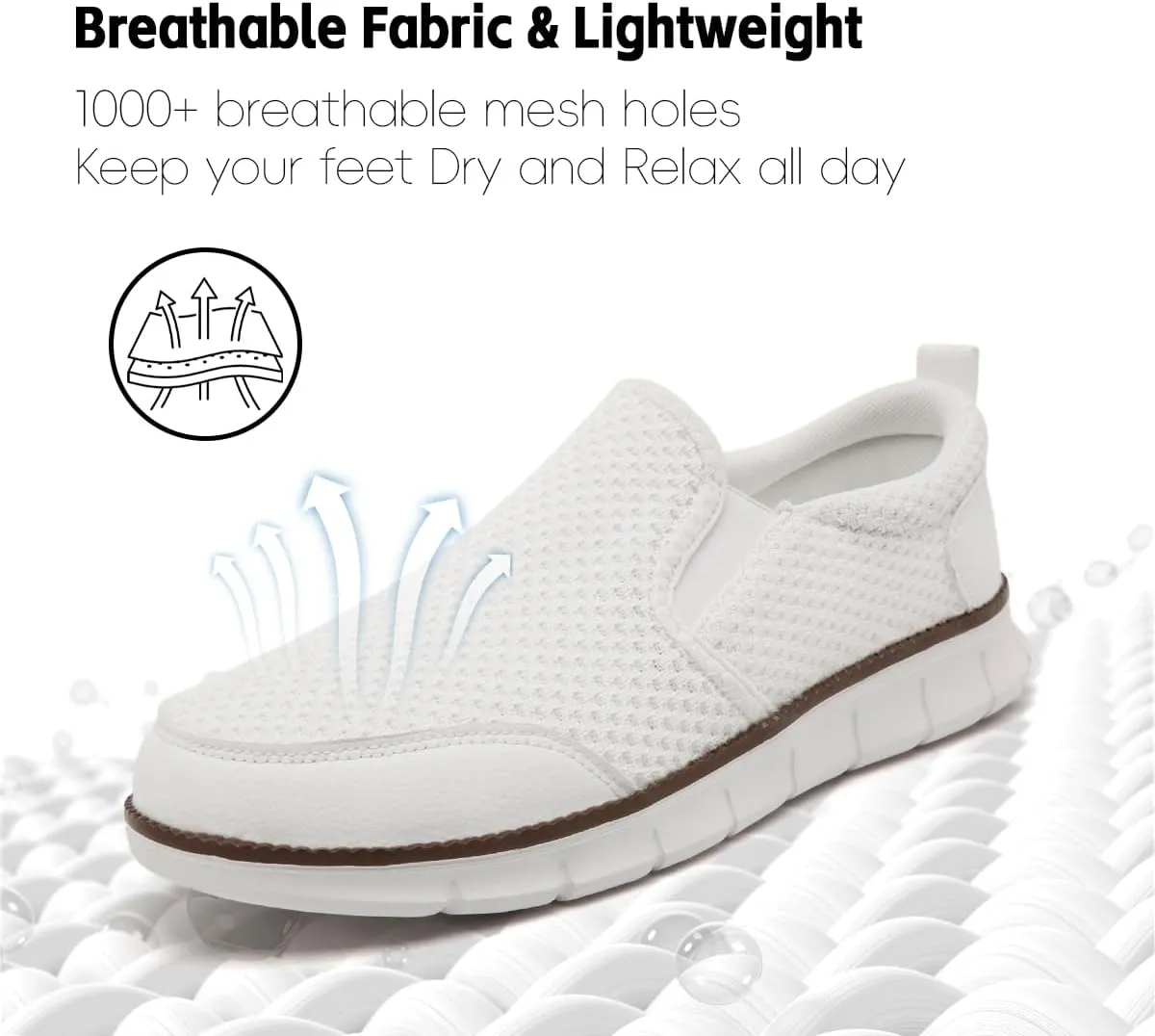 Mens Shoes Slip On Loafers Boat Walking Casual Shoes Non-Slip Lightweight Breathable Fashion Trainers
