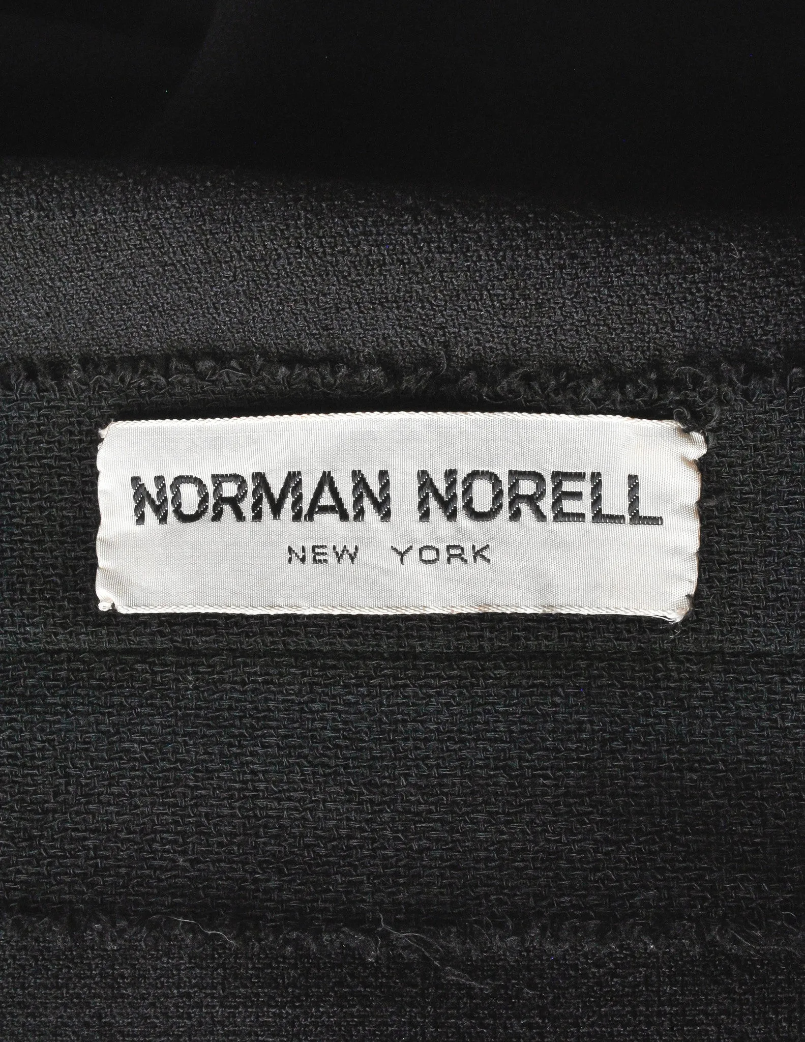 Norman Norell Vintage Black Wool Shift Dress