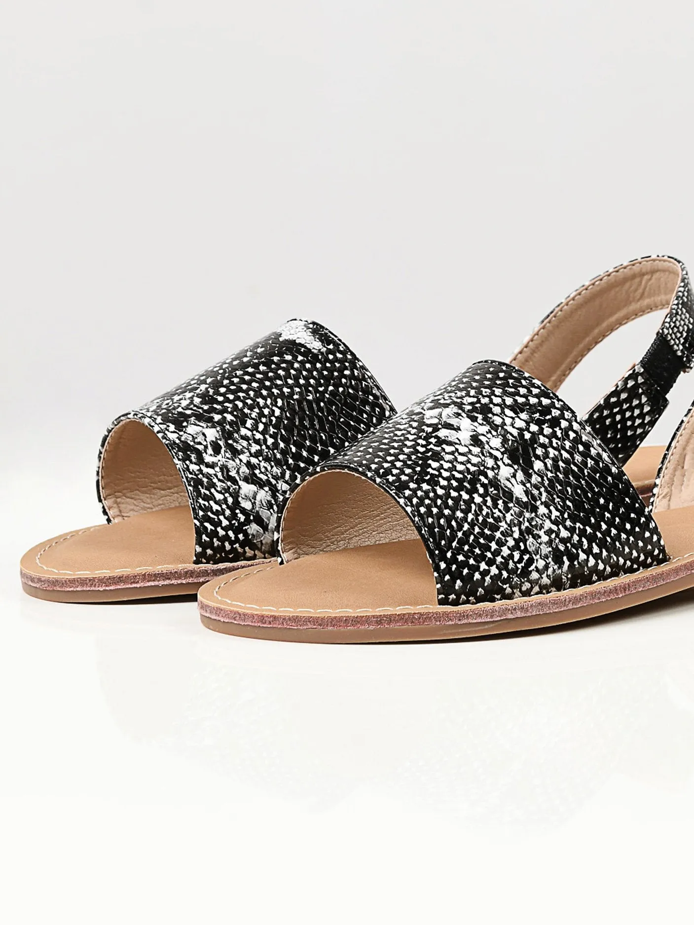 Printed Sandals - Black