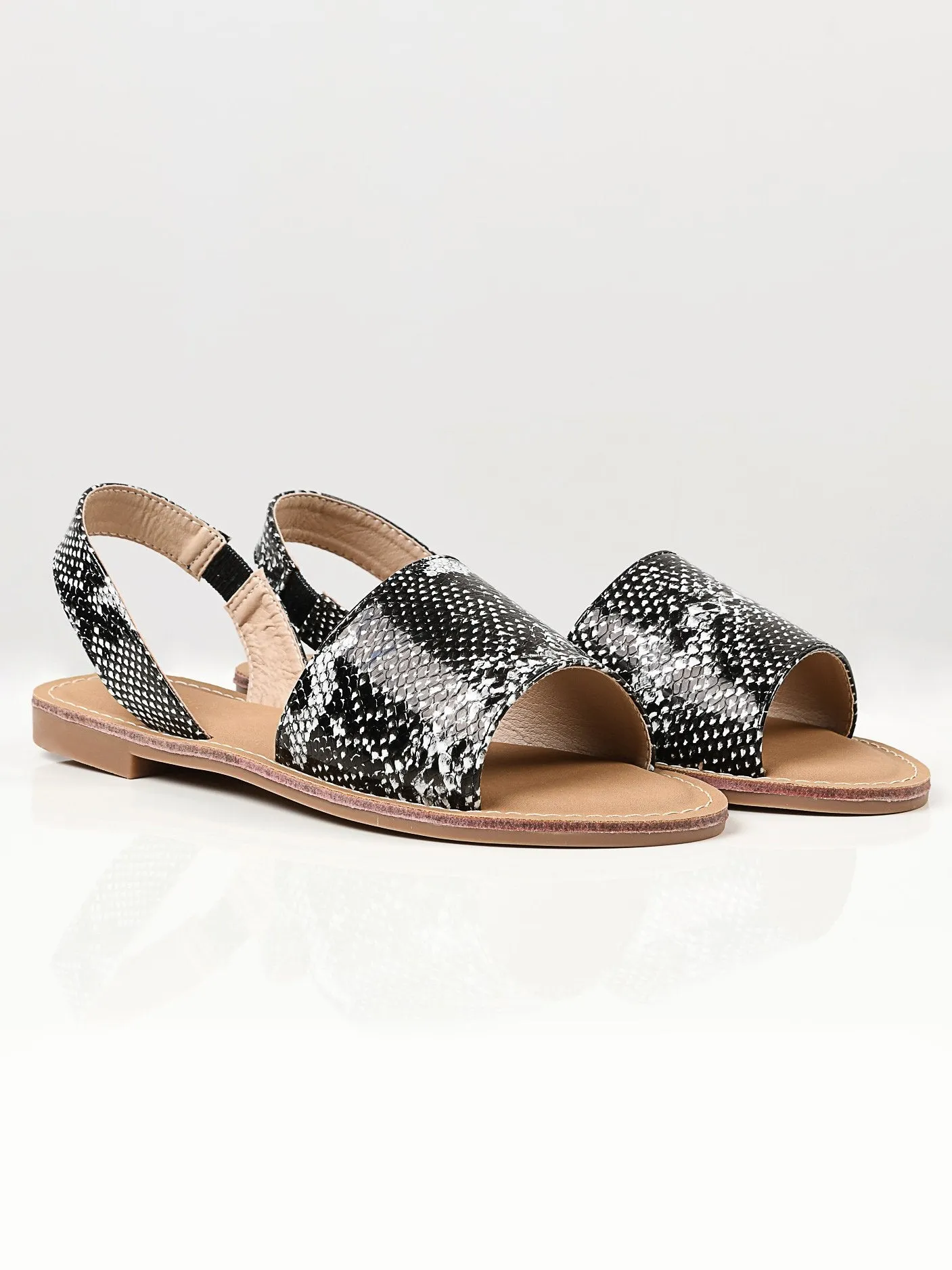 Printed Sandals - Black