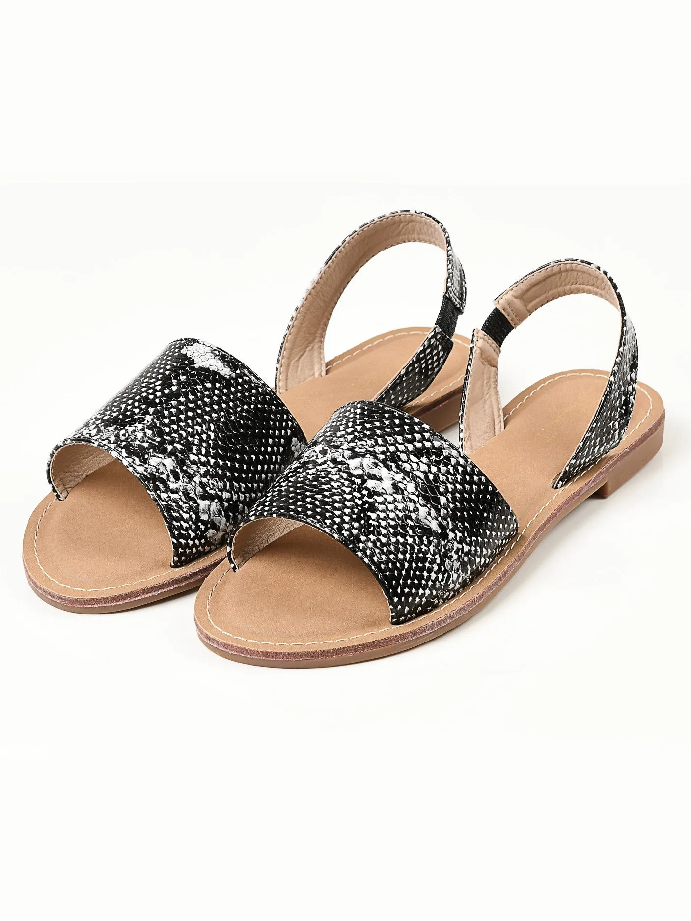 Printed Sandals - Black