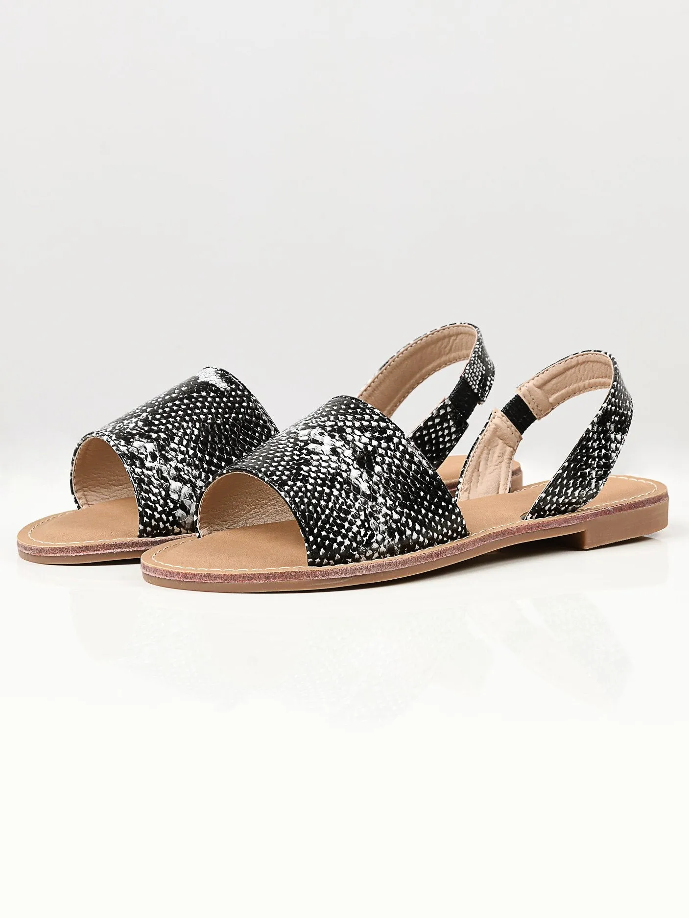 Printed Sandals - Black