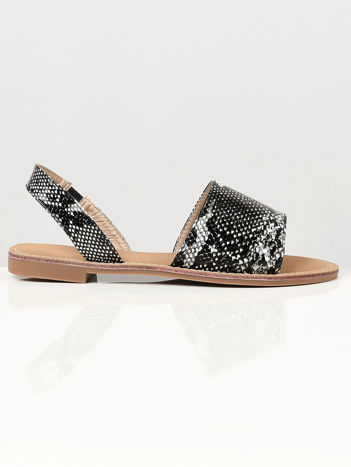 Printed Sandals - Black