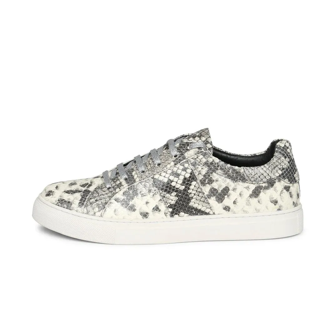 Saint Elined Grey Python Leather Sneakers