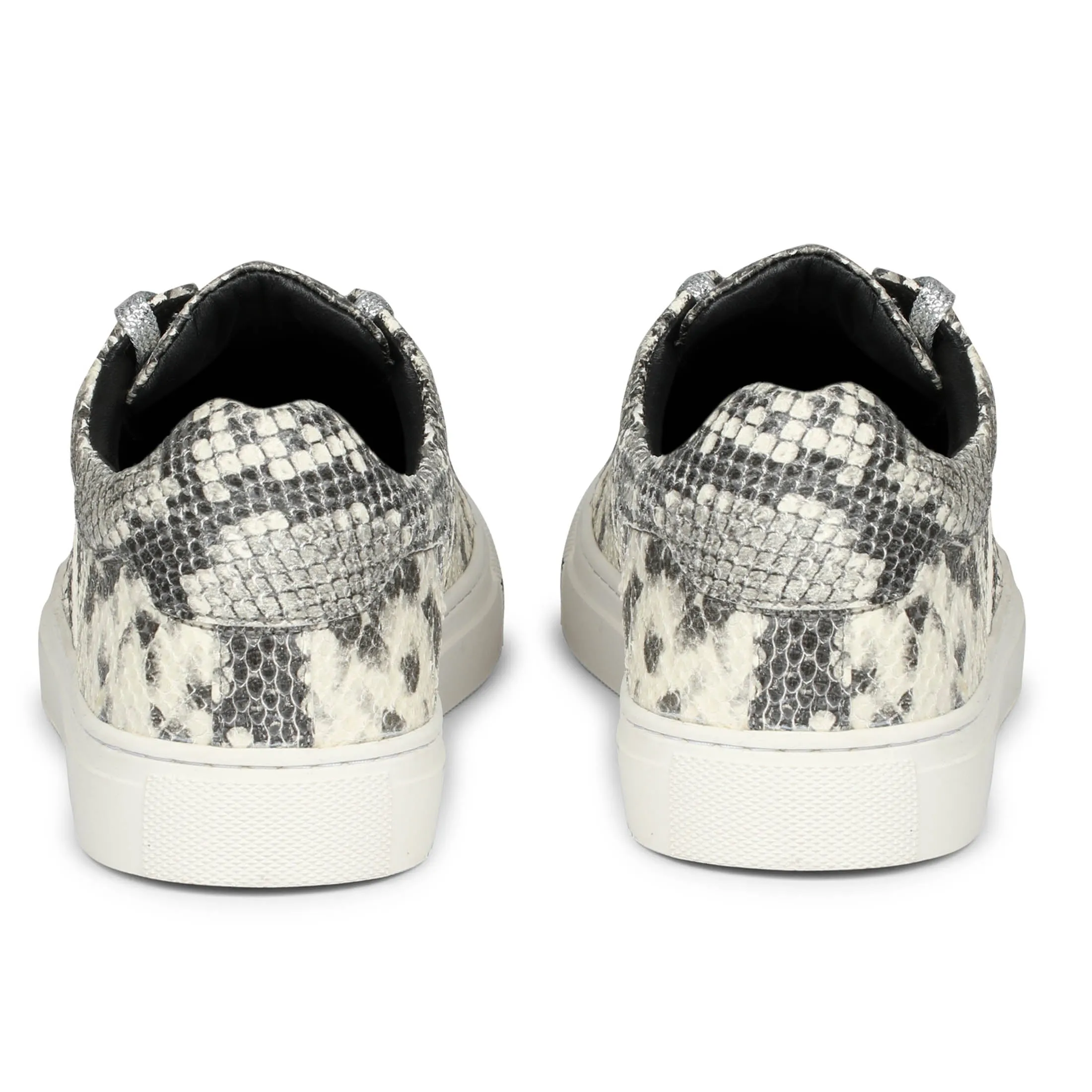 Saint Elined Grey Python Leather Sneakers