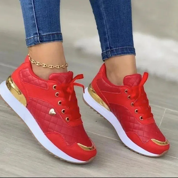 Sneakers Mesh Lace Up Fashion Women Flats Outdoor Comfortable Breathable