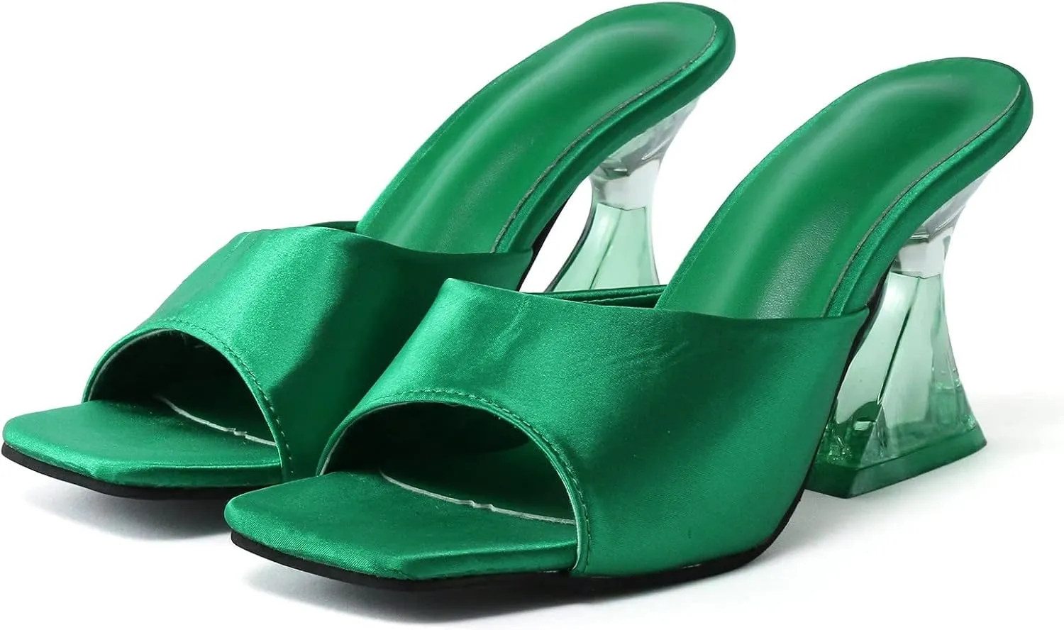 Strappy Heeled Sandals for Women Open Toe Chunky Block Heel Ankle Strap Wedding Party Shoes