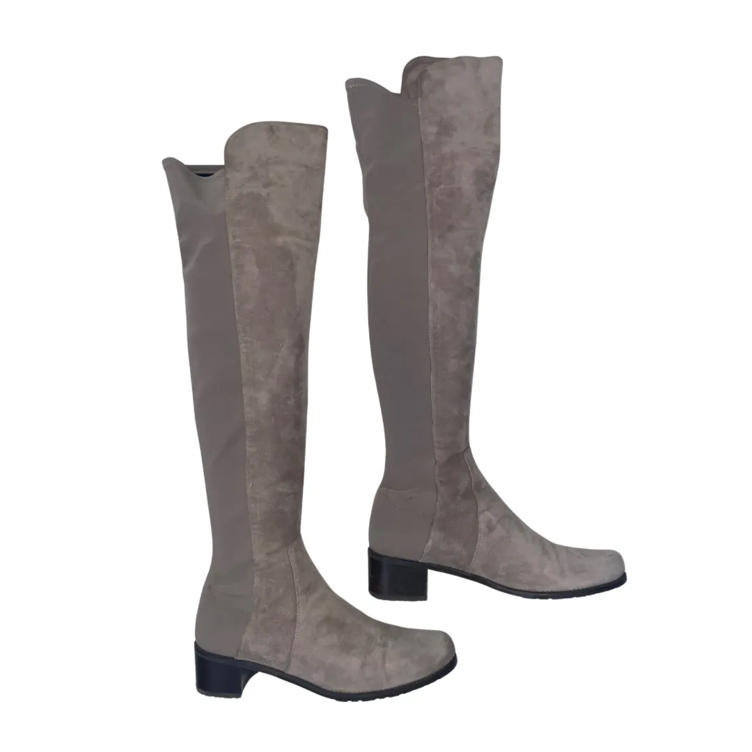 STUART WEITZMAN 5050 Overknee Boots Taupe SIZE 41