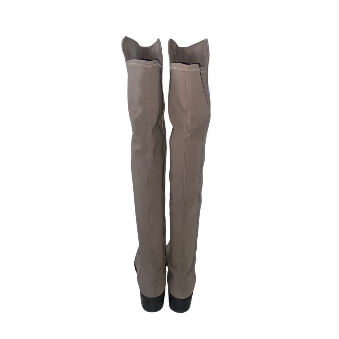 STUART WEITZMAN 5050 Overknee Boots Taupe SIZE 41