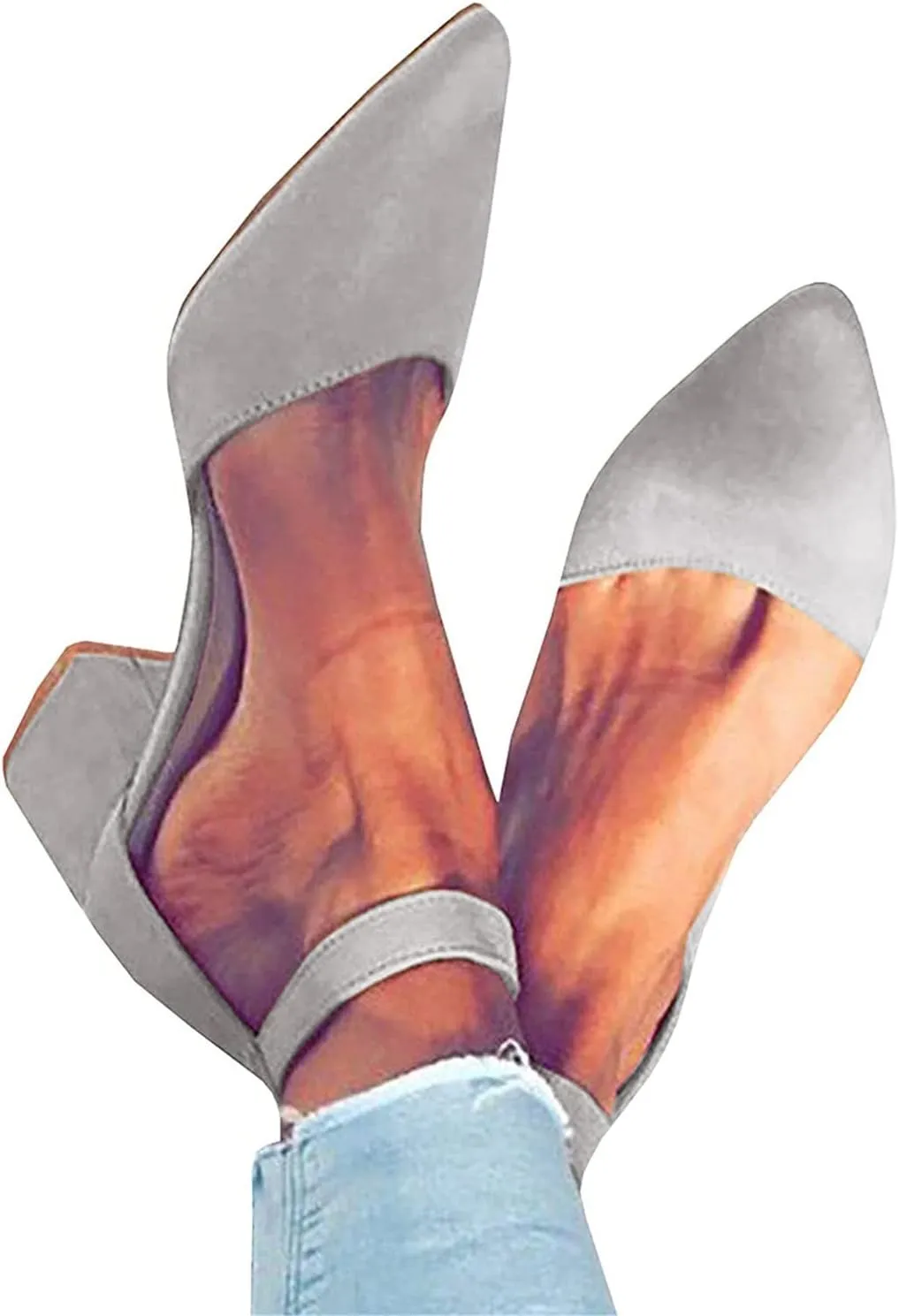 Women Strappy Heeled Sandals Open Toe Square Toe Chunky Heel Ankle Strap Comfortable Shoes