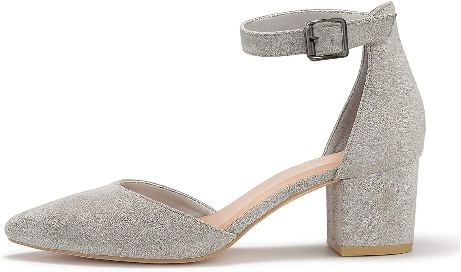 Women Strappy Heeled Sandals Open Toe Square Toe Chunky Heel Ankle Strap Comfortable Shoes