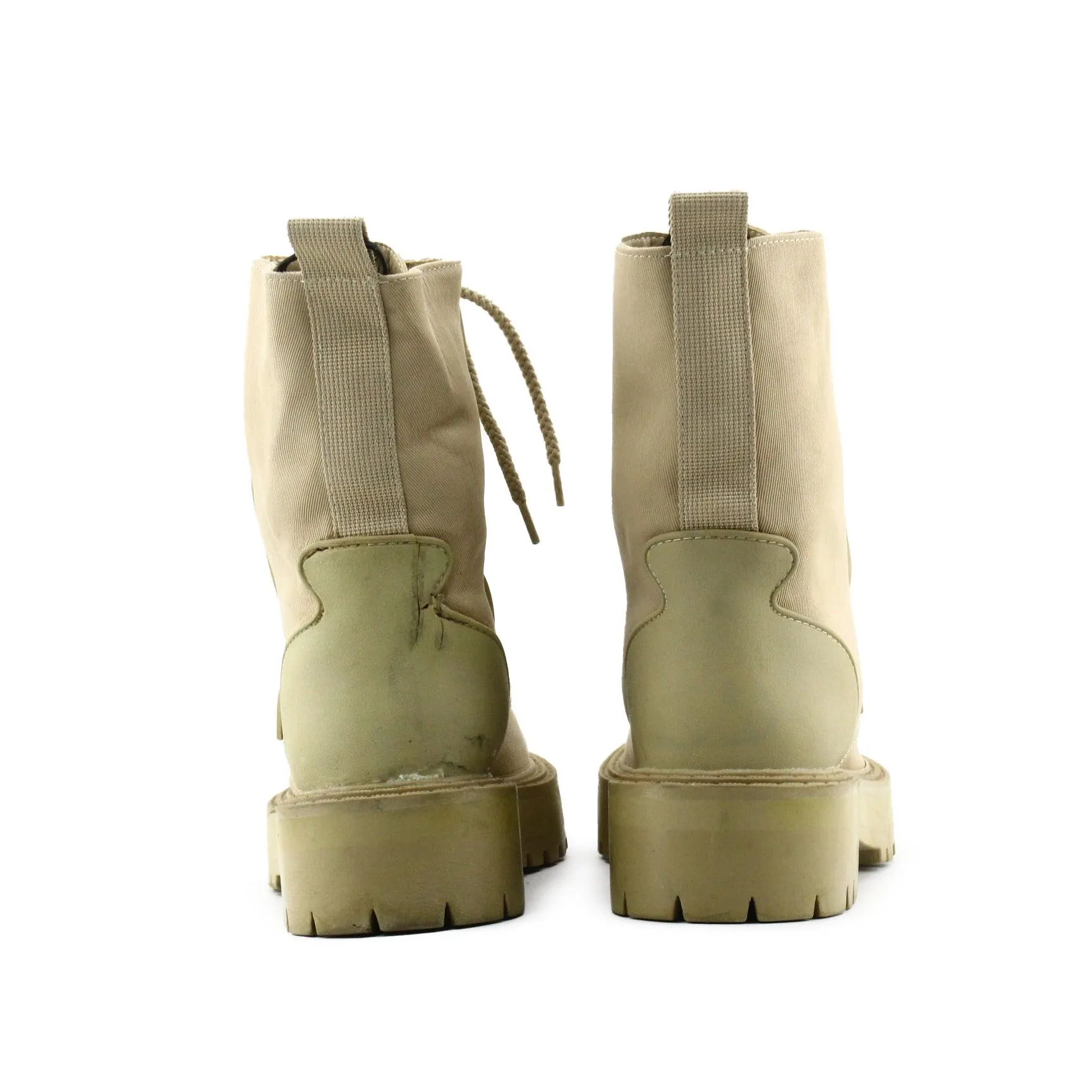 Zara Laces Combat Boots | Textile